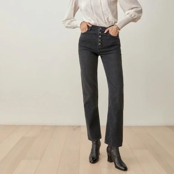 Reformation Cynthia Straight Leg Jeans - Picture 1 of 7